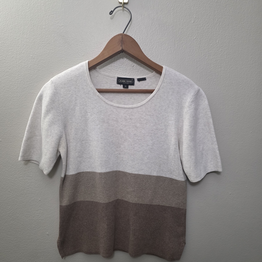 Colorblock Short Sleeve Sweater